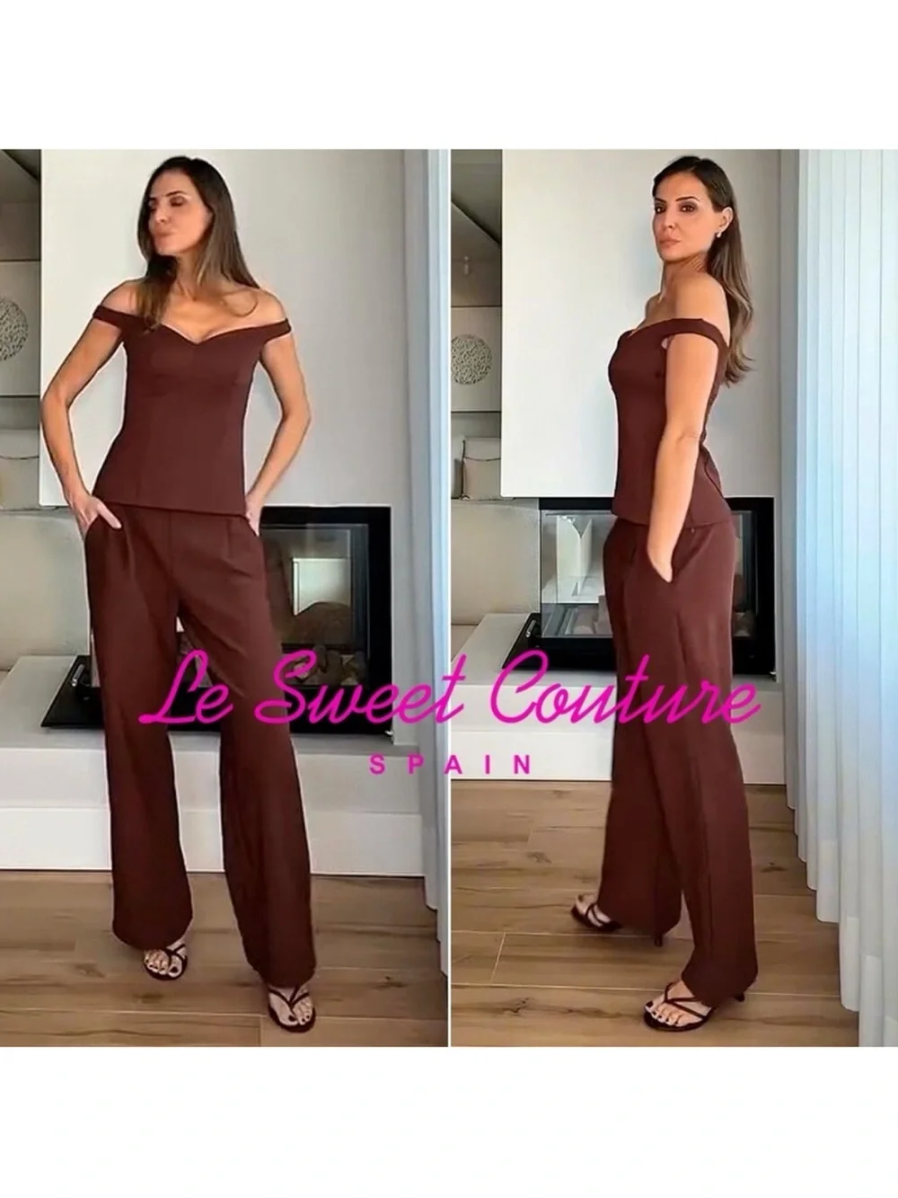 Zara NWT brown off shoulder top ONLY